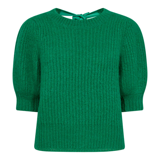 Co'Couture | CoralieCC Bow Rib Knit - Groen 244-32135