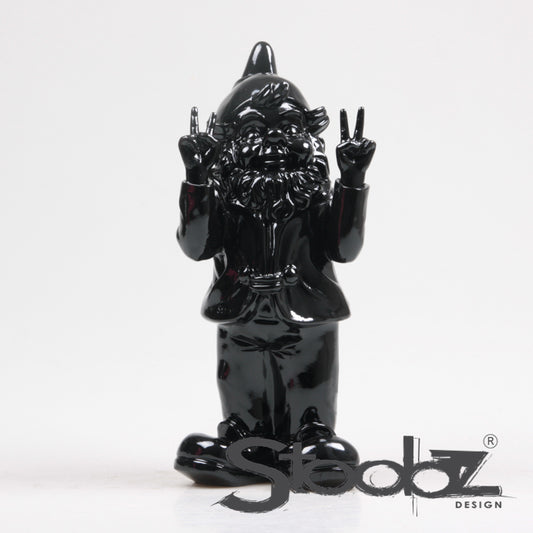 Stoobz | Kabouter Peace (32 CM) - Zwart