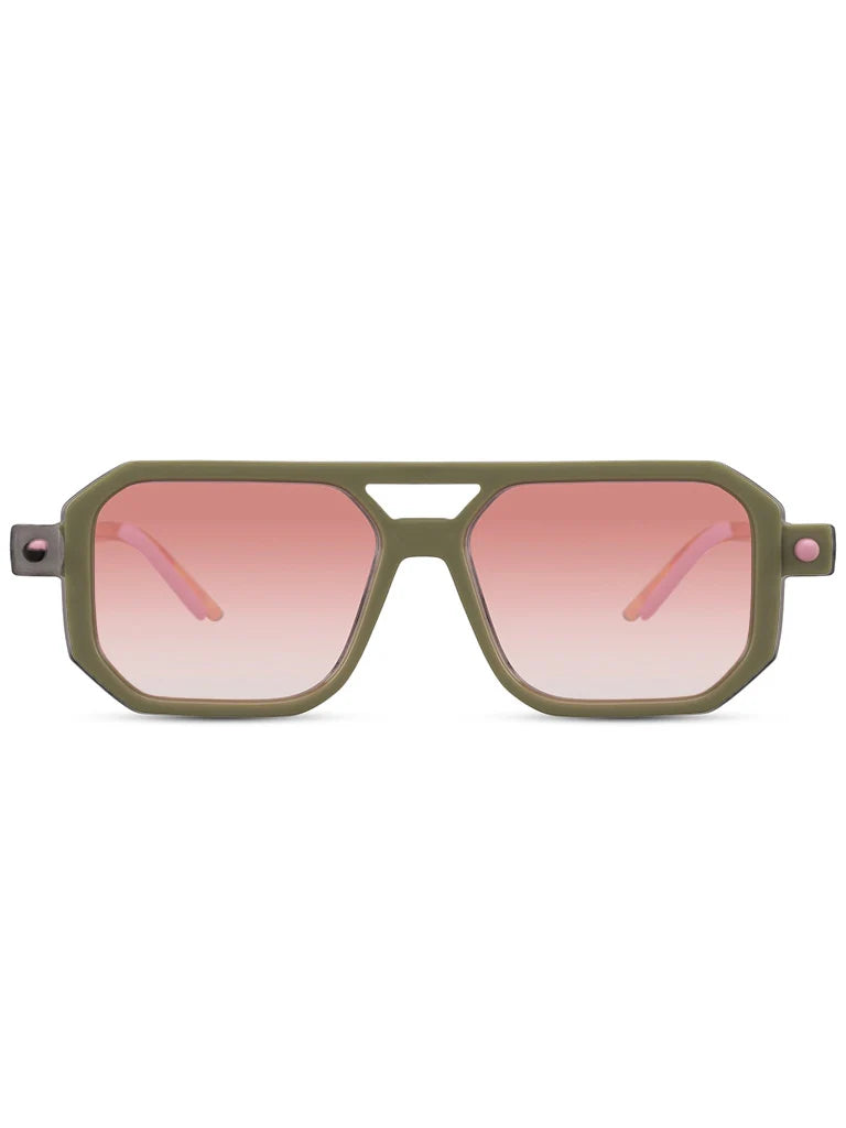 FÍ Accessoires | Sunglasses Emma - Groen/Roze