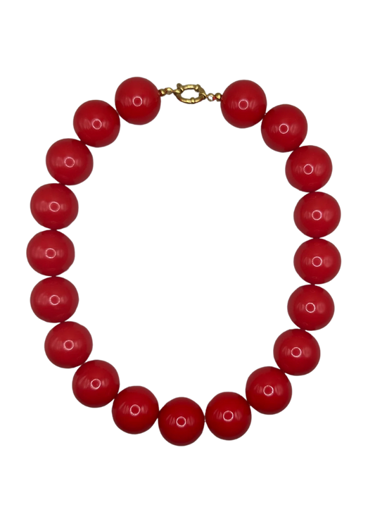 Bonnie Studios | Wilma Necklace - Rood/Bruin/Blauw