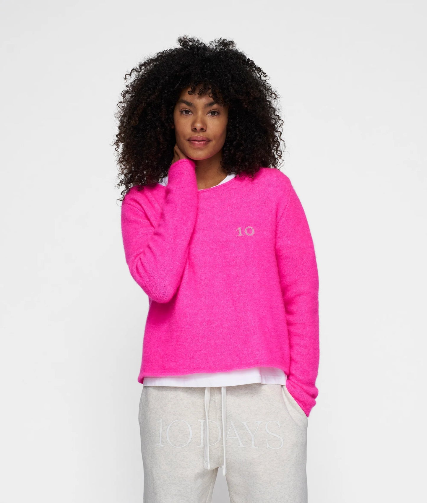 10Days | Soft Knit Sweater 10 - Neon Pink (20-621-5201)