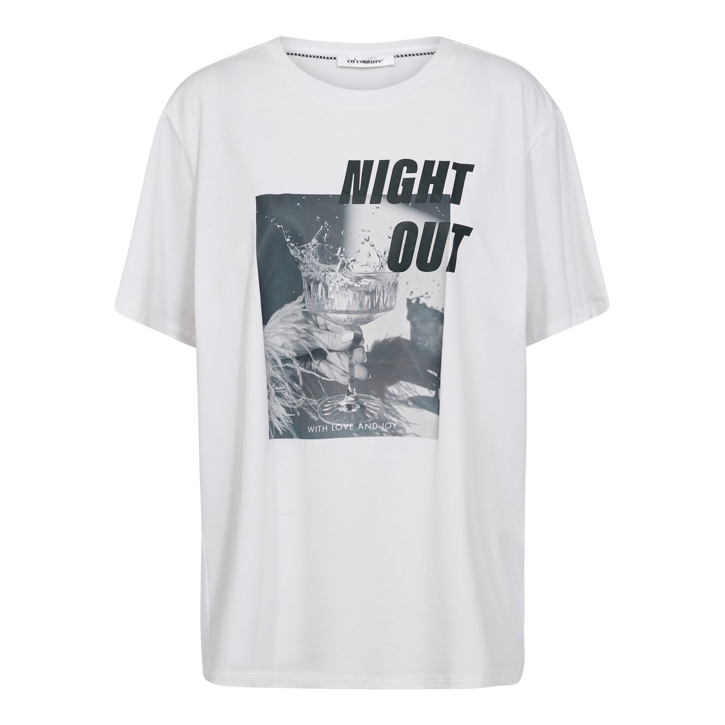 Co'Couture | NightCC Out Oversize Tee - White (245-33114)