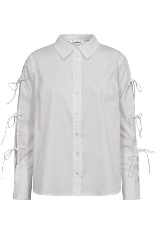 Co'Couture | PoppyCC Tie Sleeve Shirt - White (35752)