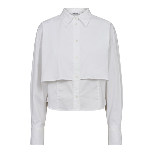 Co'Couture | SandyCC Double Layer Shirt - White (245-35675)