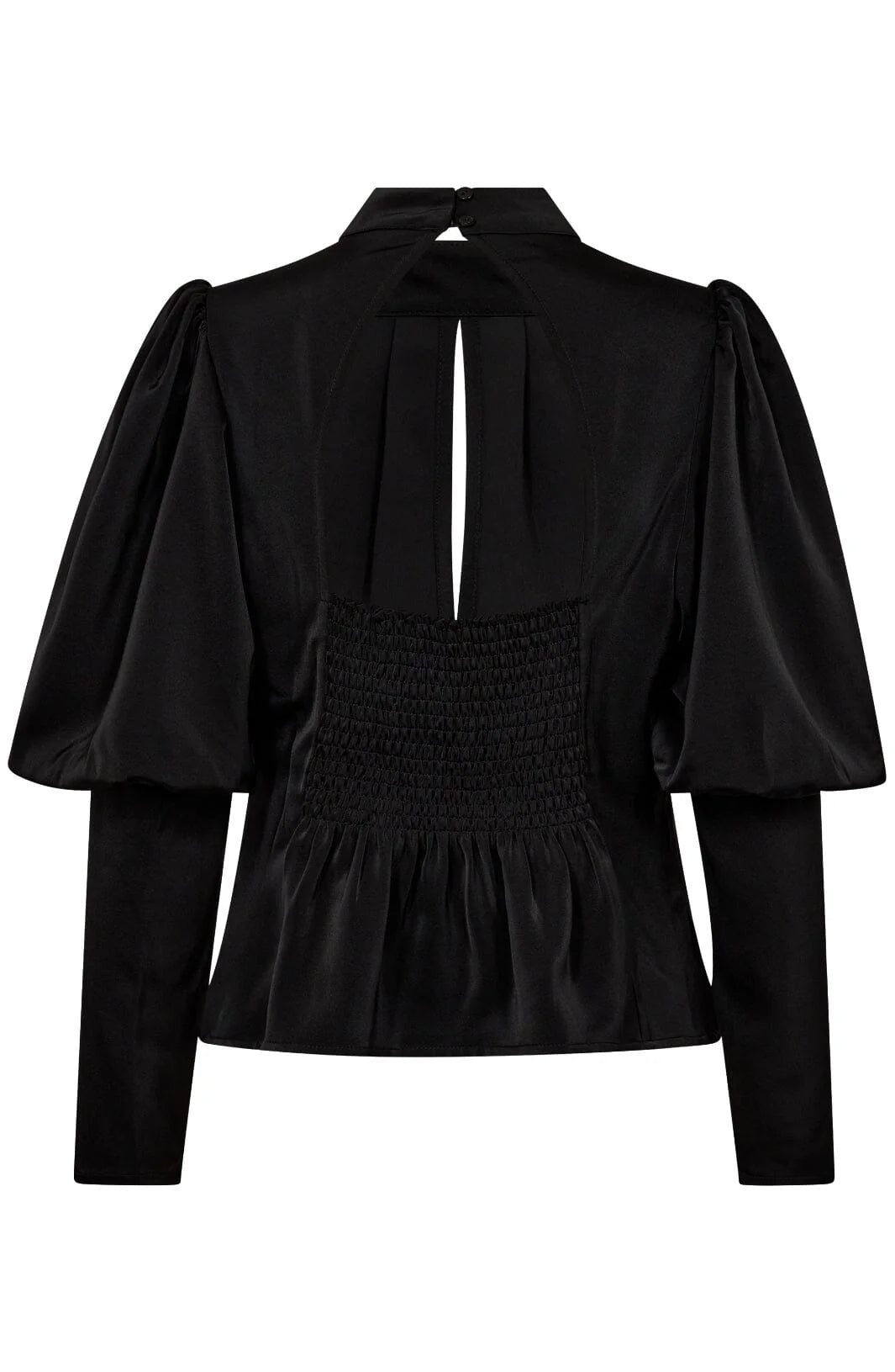 Co'Couture | AdnaCC Open Back Blouse - Black (245-35680)