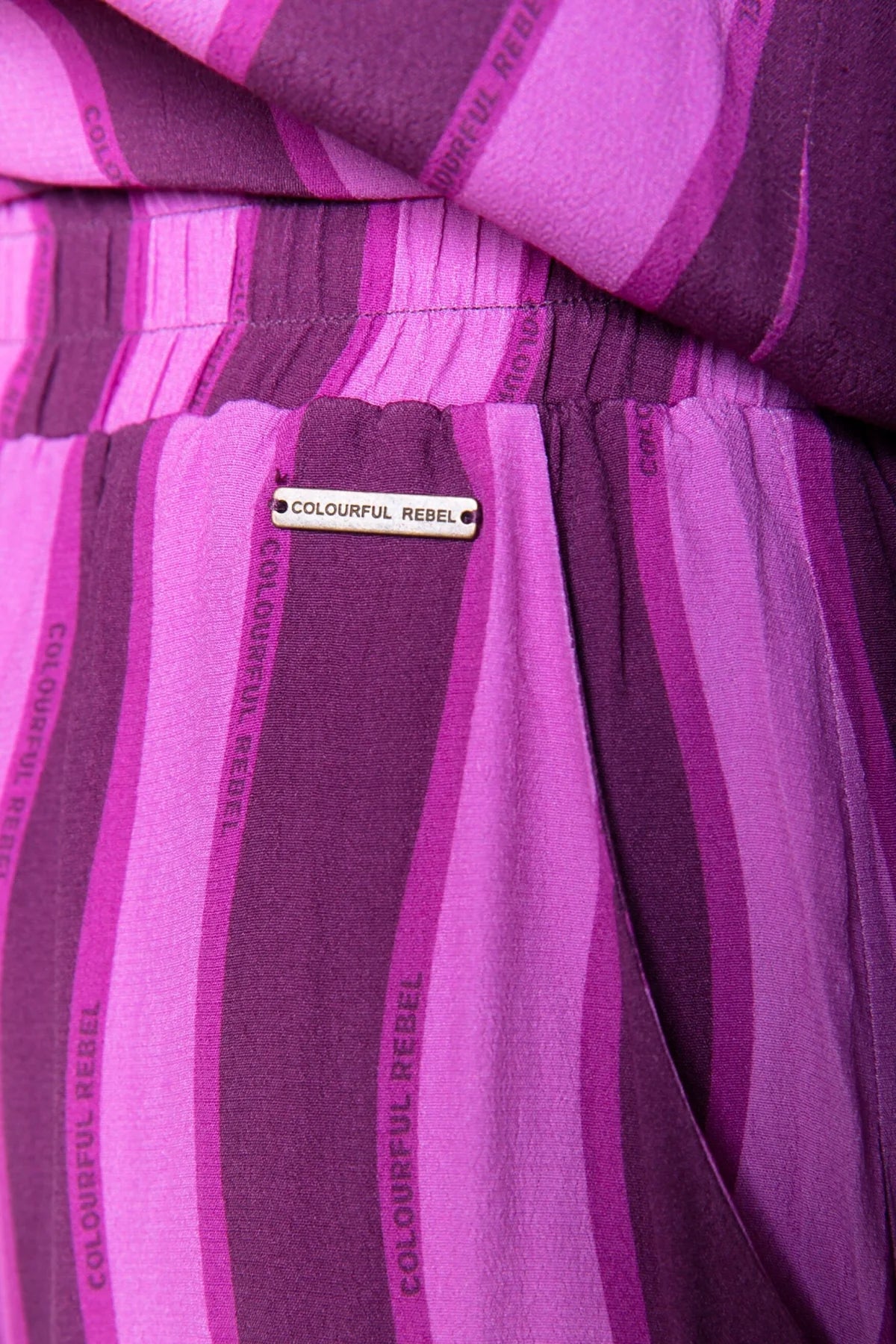 Colourful Rebel | Melody Stripes Straight Pants | Purple WP115702