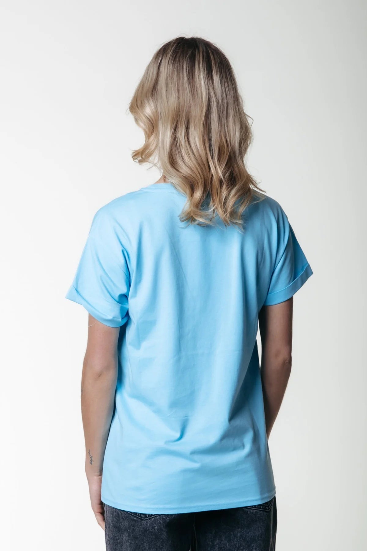 Colourful Rebel | Uni Logo Boxy Tee - Light Blue WT115866