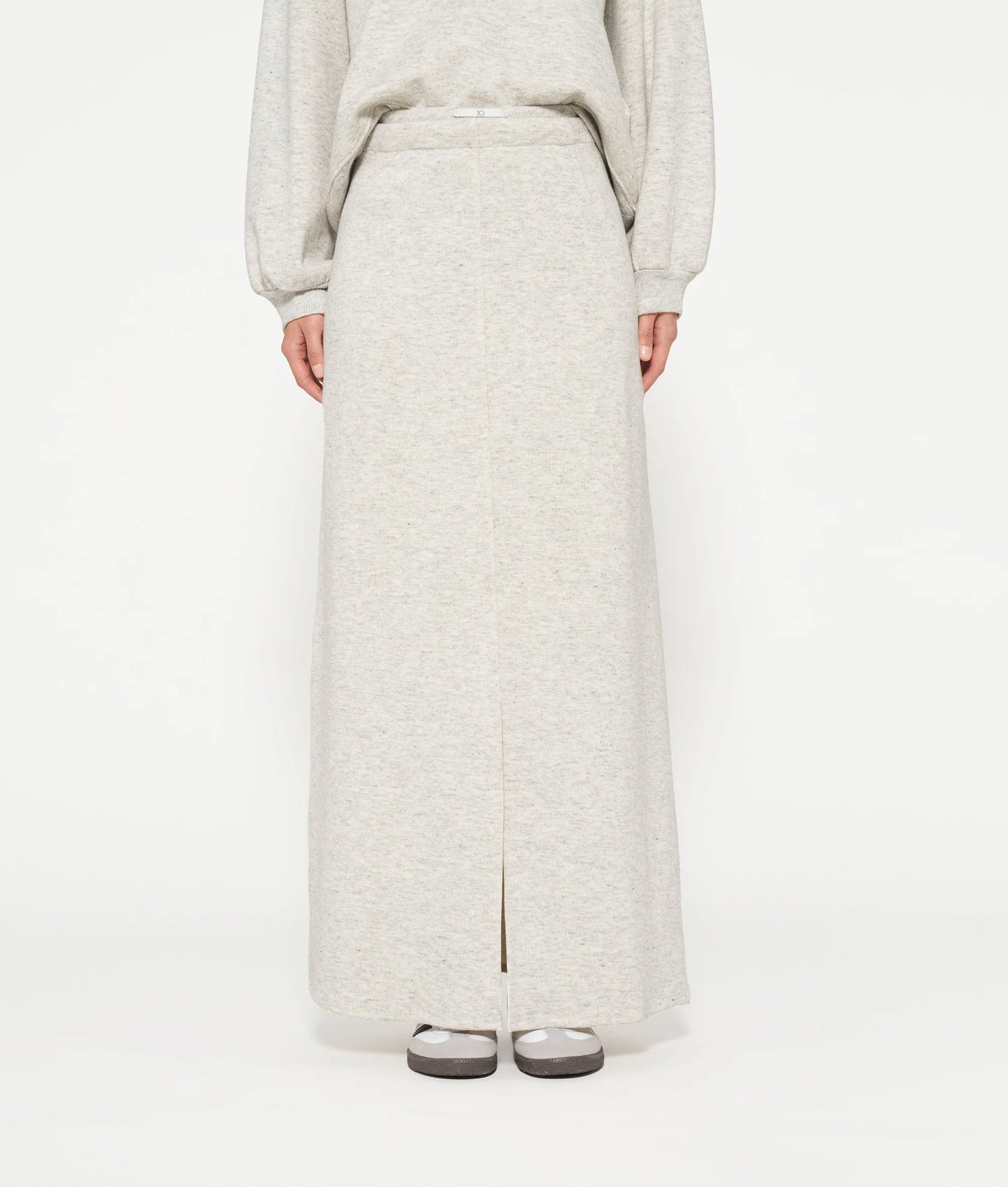 10Days | Knitted Maxi Skirt - White Grey (20-102-4201)