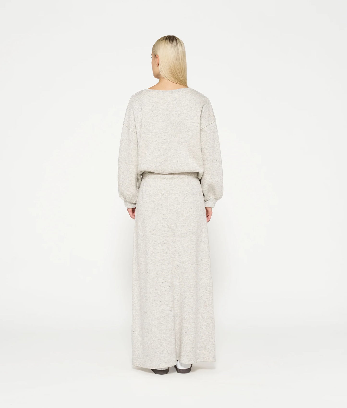 10Days | Knitted Maxi Skirt - White Grey (20-102-4201)