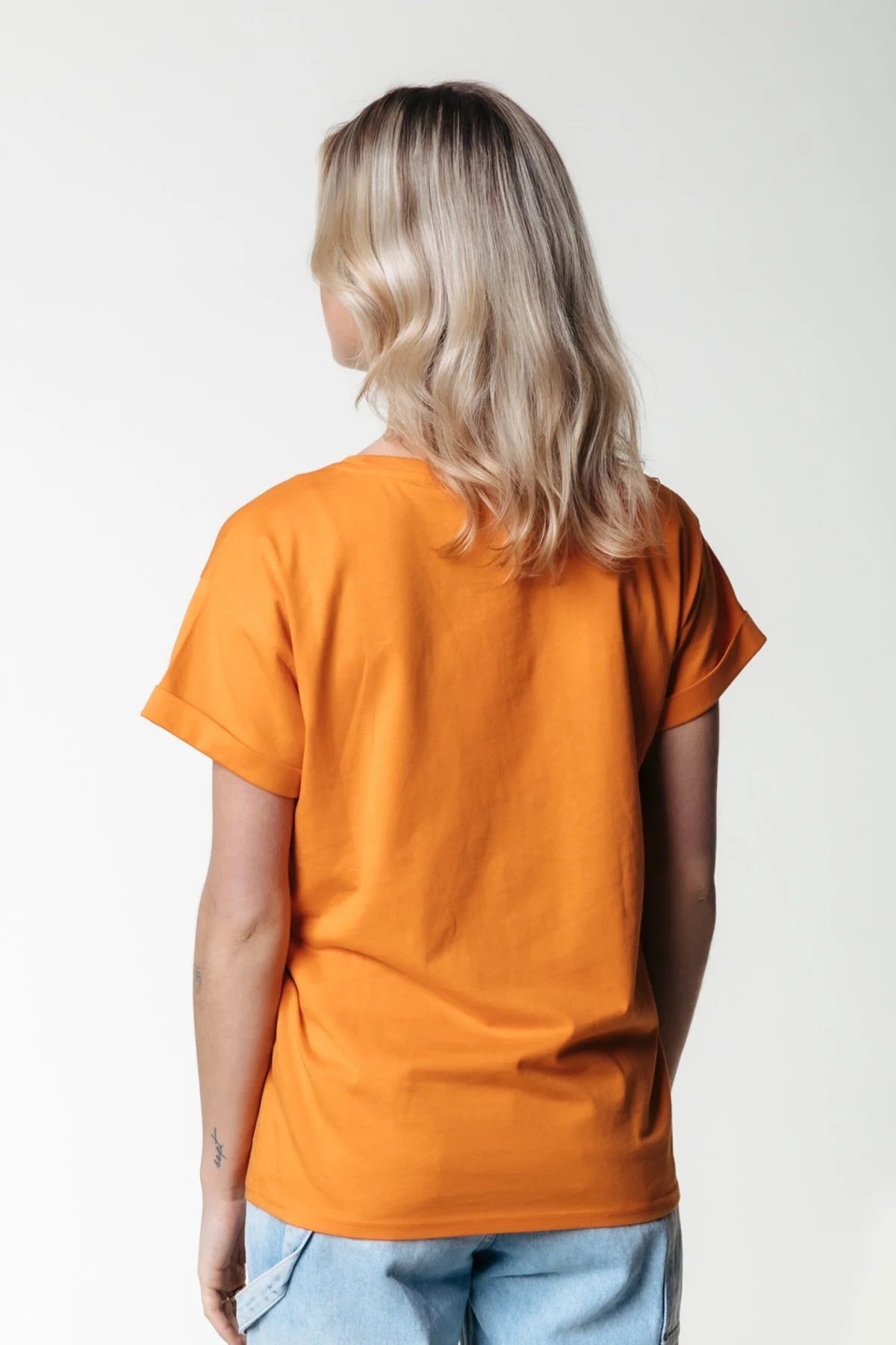 Colourful Rebel | Uni Logo Boxy Tee - Tangerine