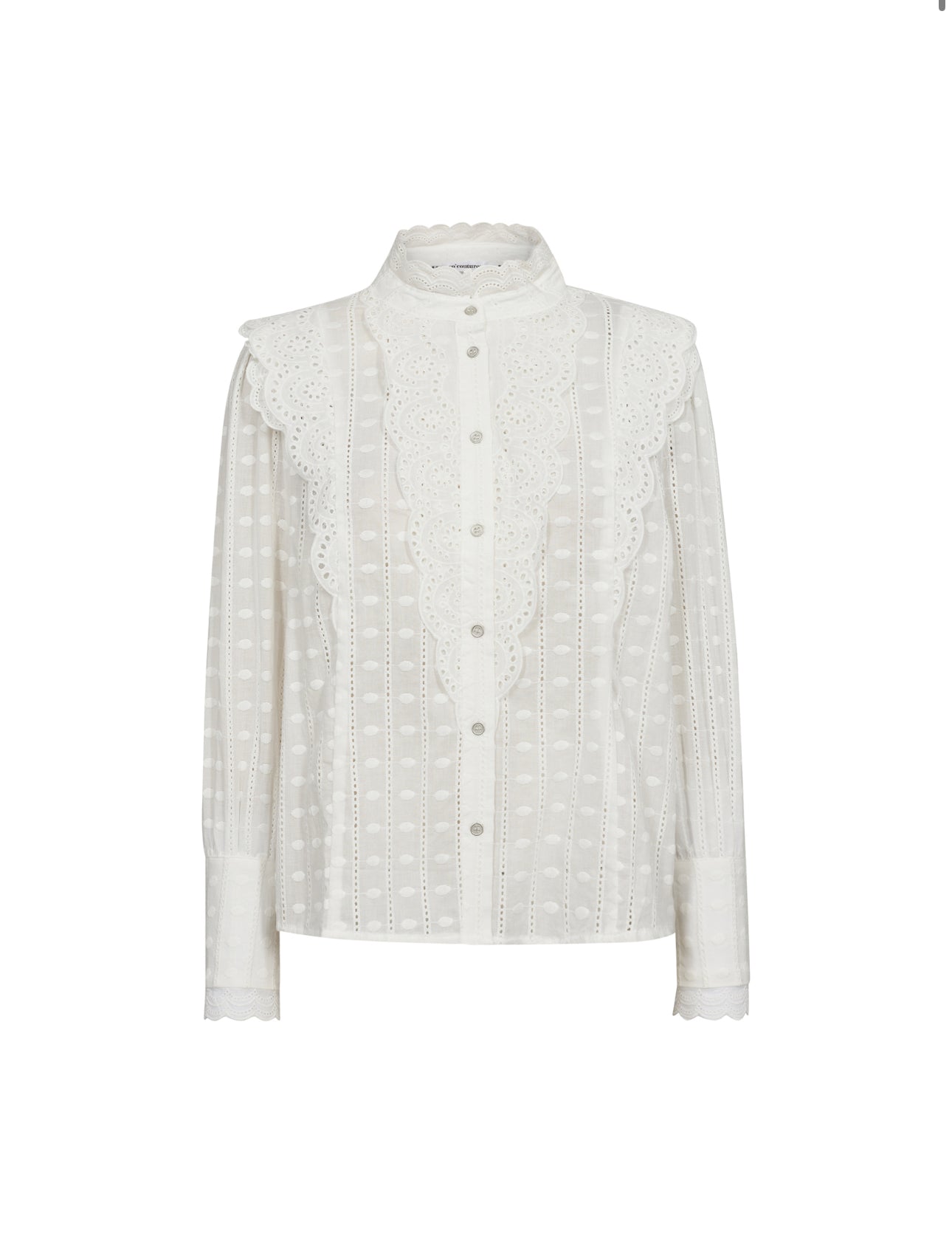 Co’Couture | ChainCC Dot Anglaise Shirt - Wit (35640)