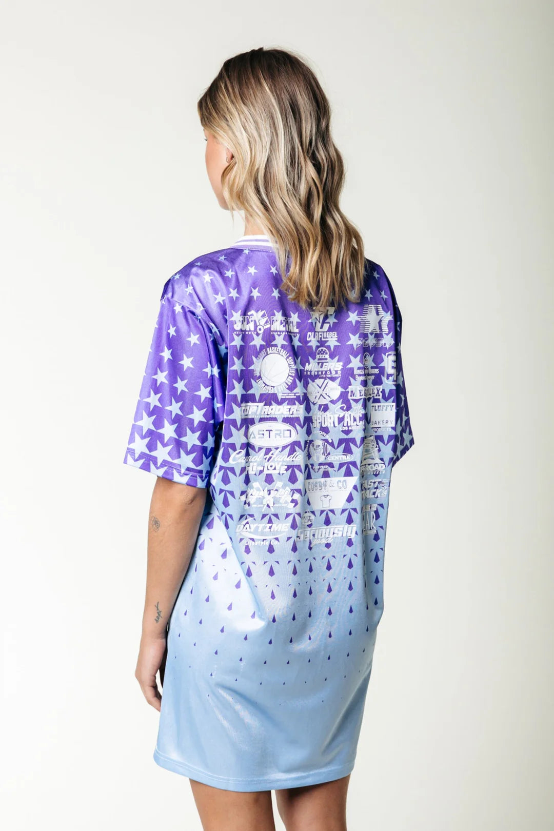 Colourful Rebel | Taylie Star Football Tee Dress - Lilac WD115905