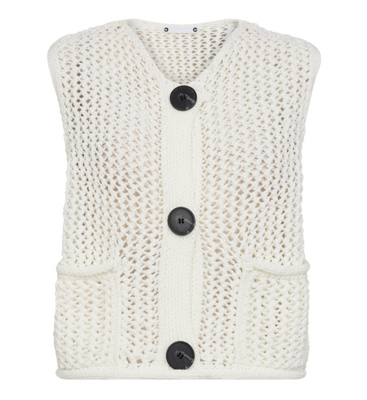 Co'Couture | HensleyCC Knit Vest - Off White (32181)