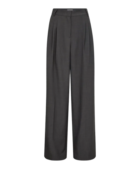 Co'couture | LianeCC Pleat LL Pant - Dark grey (246-31426)