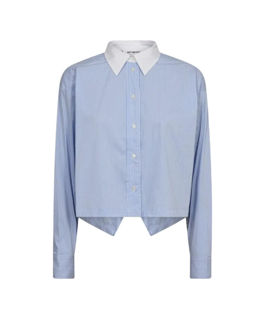 Co'couture | GiaCC Crop Shirt - Pale Blue (246-35740)