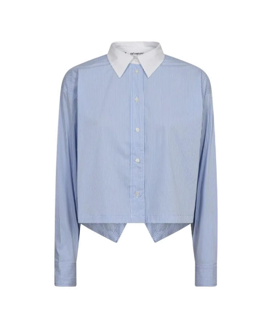 Co'couture | GiaCC Crop Shirt - Pale Blue (246-35740)