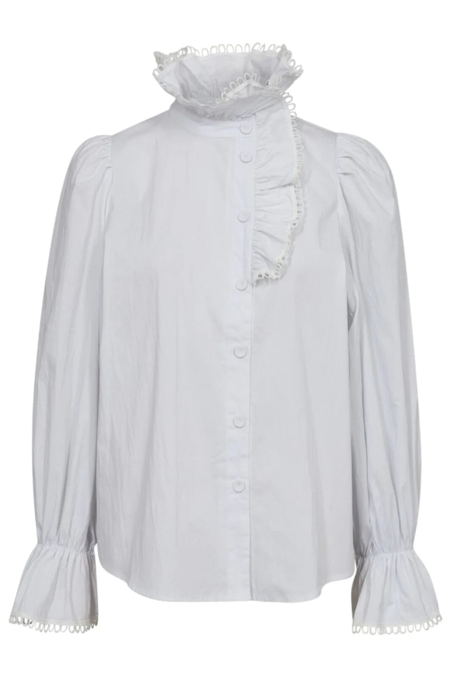 Co'Couture | Cocc Crisp Frill Placket Shirt - White 35554