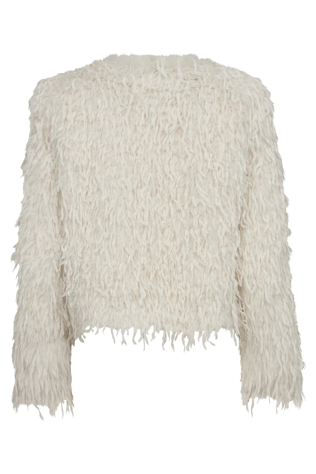 Co'Couture | FeatherCC Faux Fur Jacket - Off White