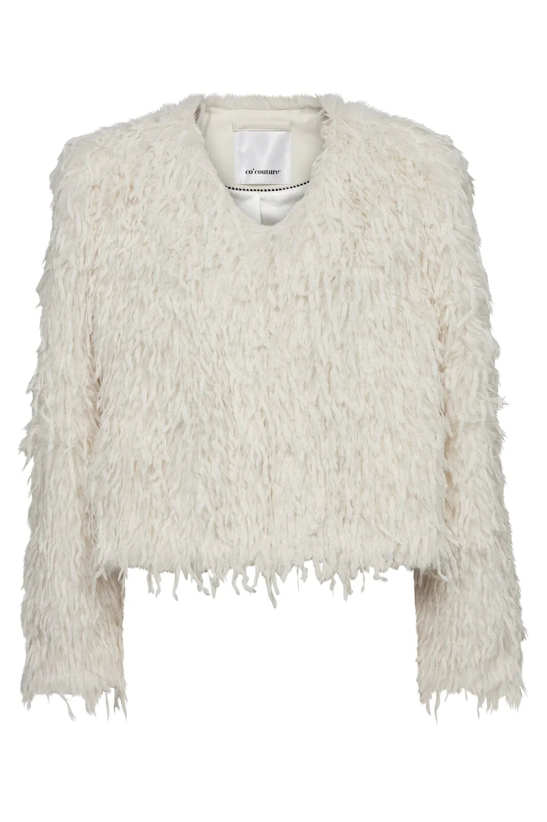 Co'Couture | FeatherCC Faux Fur Jacket - Off White