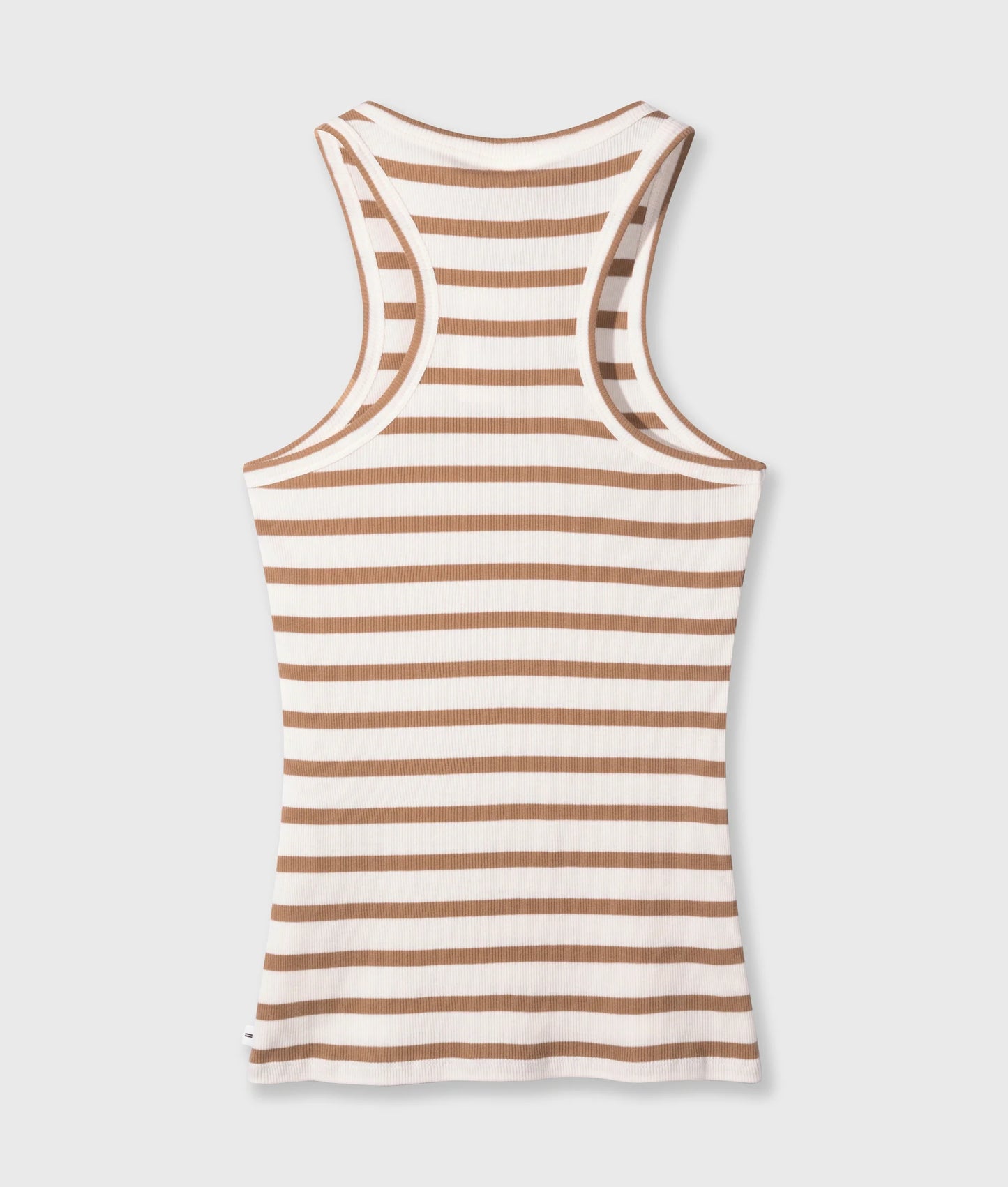 10Days | Tank Top Rib Stripes - Ecru/Cedar Brown 20-461-4203